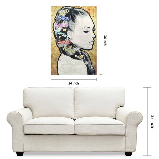 Empire Art Direct Silver Leaf Vetro de Arte 36" x 24" City Clips Frameless Printed Tempered Glass Wall Art